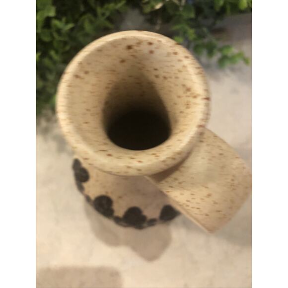 Bay Ceramic Fat Lava Vase, 7120, Fire Red Black Lava Cream Splatter Wear Germany - Picture 7 of 8